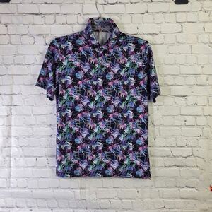 Maelreg Performance  Men’s Small Multicolor Floral  S/S Shirt